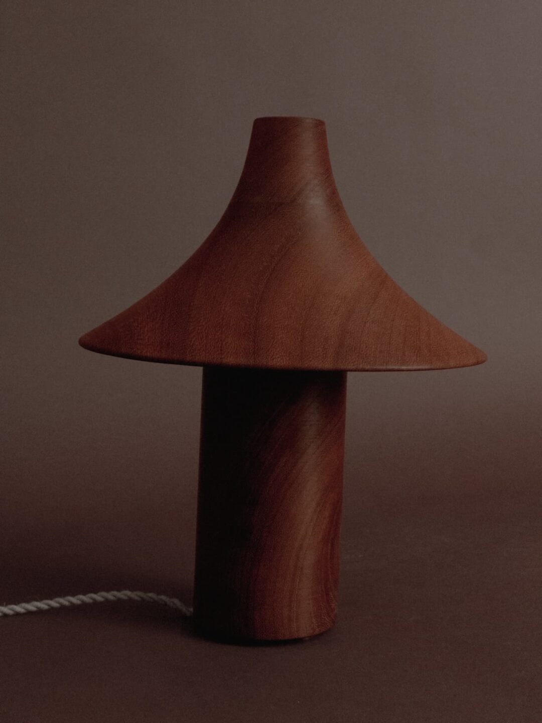 Kilzi lighting | Hat design table lamp for home decor, a elegant designer lamp of wood soft organic shapes