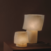 Kilzi lighting | Mush Tiny fiberglass table lamp, a elegant designer lamp with soft organic shapes resembling a growing mushroom. Perfect for home decor.