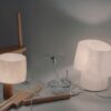 Kilzi lighting | Mush Chub fiberglass table lamp, a elegant designer lamp with soft organic shapes resembling a growing mushroom. Perfect for home decor.