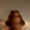Kilzi lighting | Hat Wobble design table lamp for home decor, a elegant designer lamp of wood soft organic shapes.