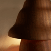 Kilzi lighting | Hat Wobble design table lamp for home decor, a elegant designer lamp of wood soft organic shapes.