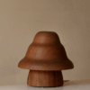 Kilzi lighting | Hat Wobble design table lamp for home decor, a elegant designer lamp of wood soft organic shapes.
